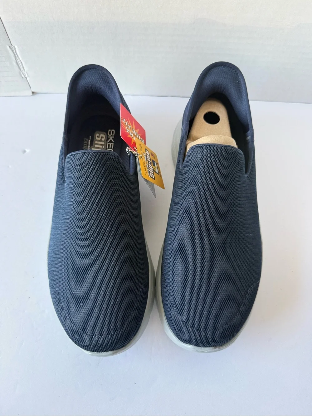 Skechers Men's Navy and Tan Slip-On Lightweight Casual Shoes